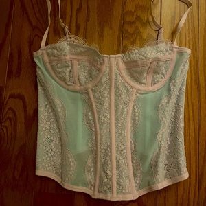 Out from under urban outfitters modern love corset sky - size small